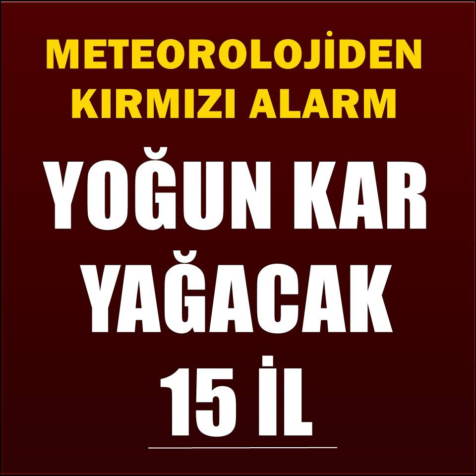 Meteoroloji Uyardı! İŞTE YOĞUN KAR YAĞIŞI OLACAK İLLER..!