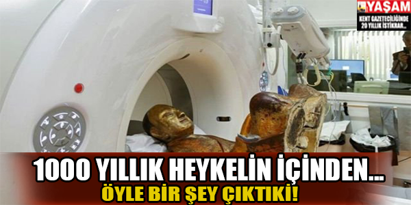 1000 yıllık heykelin içinden öyle bir şey çıktıki...