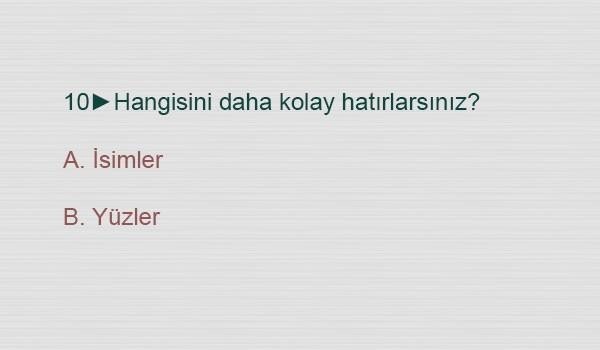 BEYNİNİZİN HANGİ YÖNÜNÜ KULLANIYORSUNUZ? TEST EDİN...