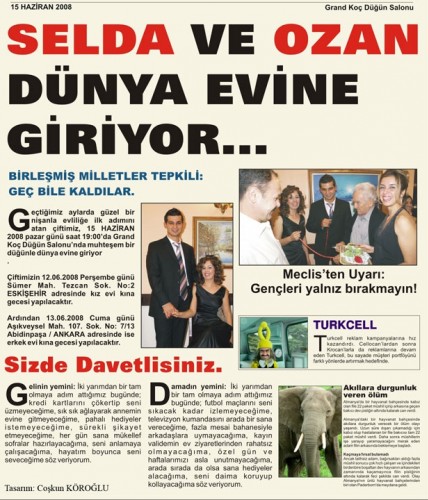 EN İLGİNÇ DÜĞÜN DAVETİYELERİ...