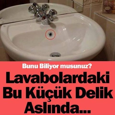 LAVABOLARDAKİ BU KÜÇÜK DELİK ASLINDA... BUNU BİLİYOR MUSUNUZ?