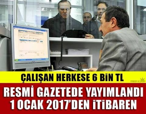 Çalışan Herkese 6 Bin TL verilecek!