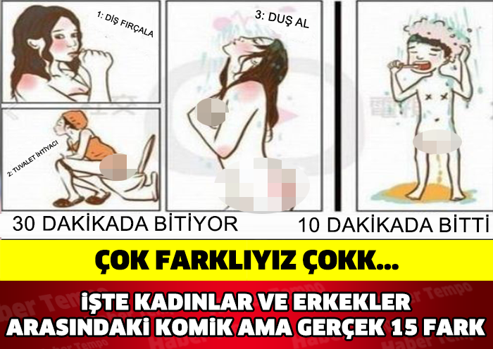 KADINLAR İLE ERKEKLER ARASINDAKİ KOMİK AMA GERÇEK 17 FARKLILIK!