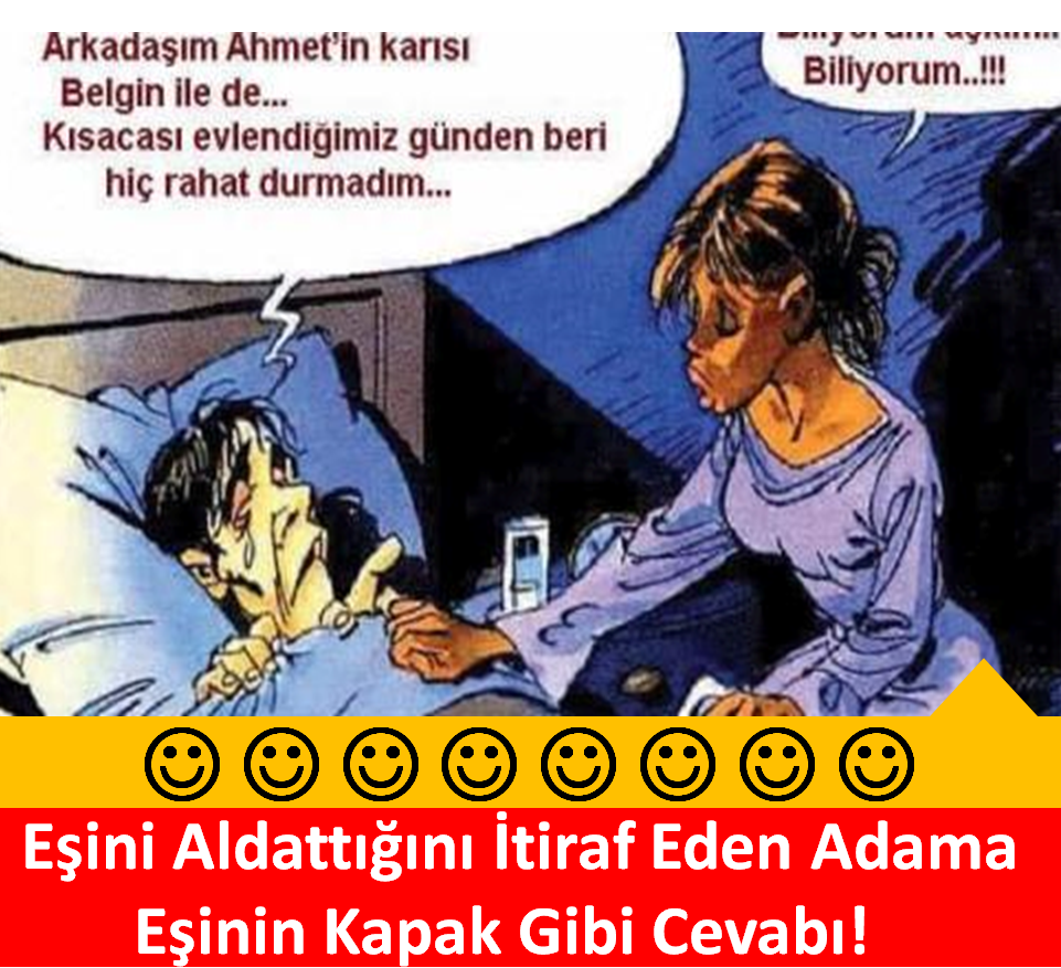 ALDATTIĞINI İTİRAF EDEN ADAMA EŞİNİN KAPAK GİBİ CEVABI... :) :)