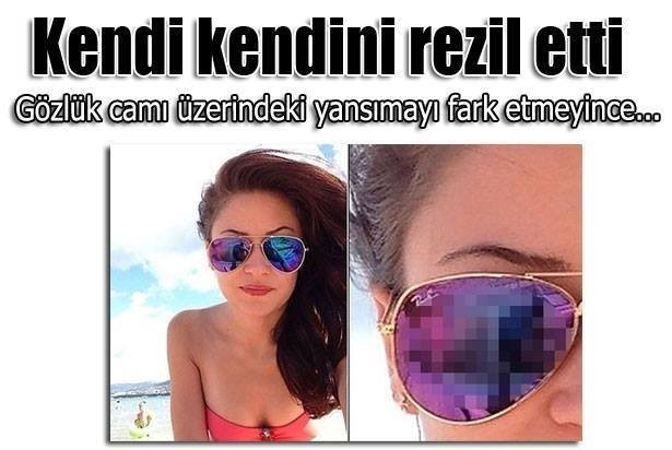 Rezil oldu! Gözlük camındaki yansımayı fark etmeyince...