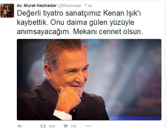 KENAN IŞIK HAYATINI KAYBETTİ..! 1.5 YILDIR KOMADAYDI MAALESEF ACI HABER GELDİ...