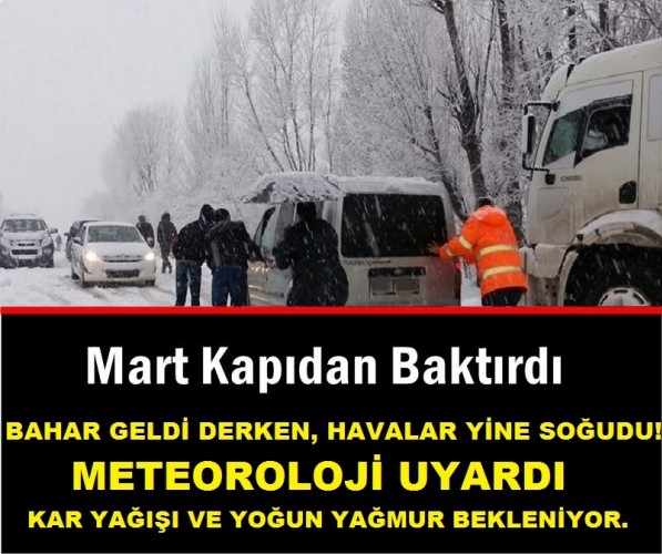 METEOROLOJİ’DEN ACİL UYARI! YARINDAN İTİBAREN. BU İLLERE KAR VE YAĞMUR GELİYOR DİKKAT..!