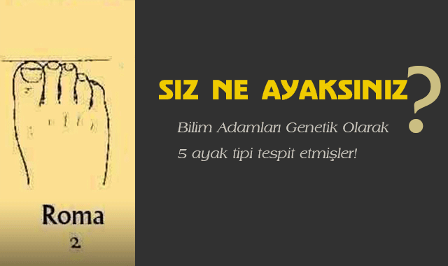 BİLİM ADAMLARI GENETİK OLARAK 5 AYAK TİPİ OLDUĞUNU TESPİT ETMİŞLER... PEKİ YA SİZ HANGİ AYAKSINIZ?