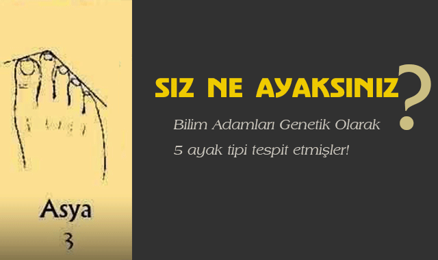 BİLİM ADAMLARI GENETİK OLARAK 5 AYAK TİPİ OLDUĞUNU TESPİT ETMİŞLER... PEKİ YA SİZ HANGİ AYAKSINIZ?