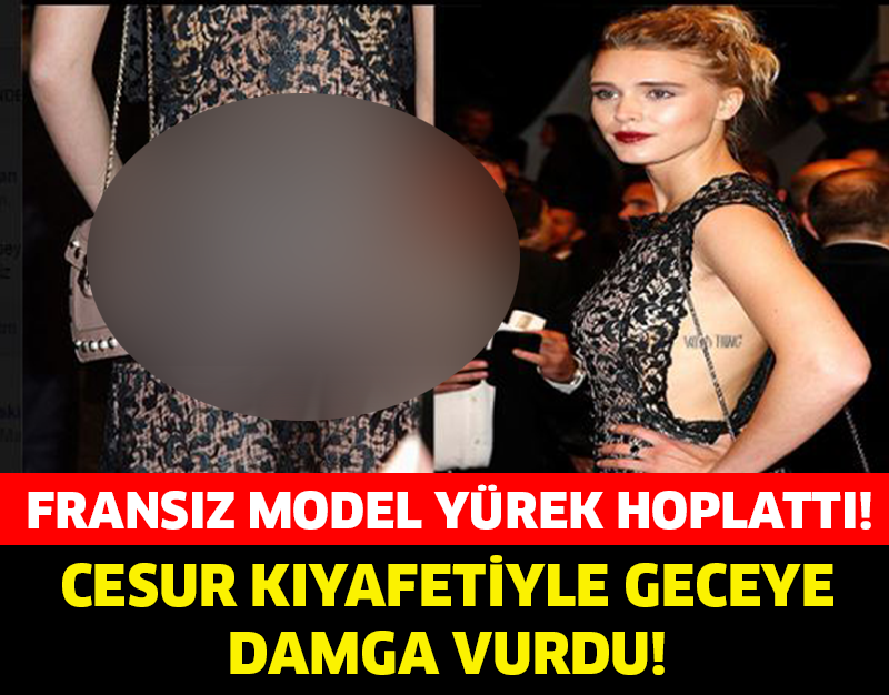 FRANSIZ MODEL, GİYDİĞİ ELBİSEYLE TÜM BAKIŞLARI ÜZERİNDE TOPLADI