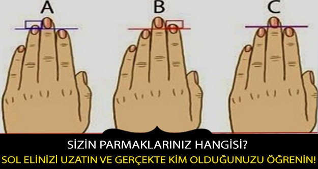 SİZİN PARMAKLARINIZ HANGİSİ?