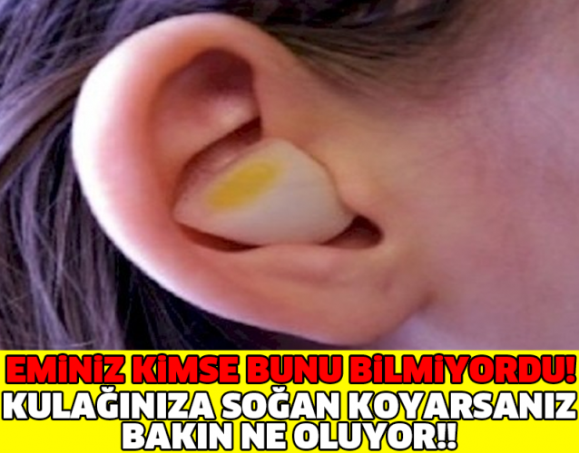 EMİNİZ KİMSE BUNU BİLMİYORDU! KULAĞINIZA SOĞAN KOYARSANIZ BAKIN NE OLUYOR!!