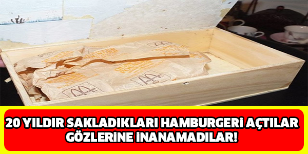 20 YILDIR SAKLADIKLARI HAMBURGERİ AÇTILAR VE GÖZLERİNE İNANAMADILAR! ŞOK OLACAKSINIZ..!