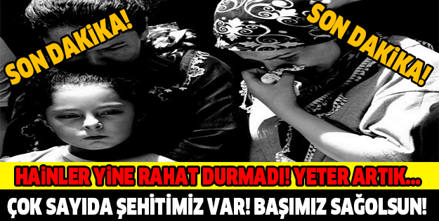 HAİNLER YİNE RAHAT DURMADI! YETER ARTIK... ÇOK SAYIDA ŞEHİTİMİZ VAR!