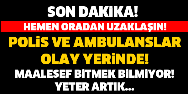 HEMEN ORADAN UZAKLAŞIN!  MAALESEF BİTMEK BİLMİYOR! YETER ARTIK...