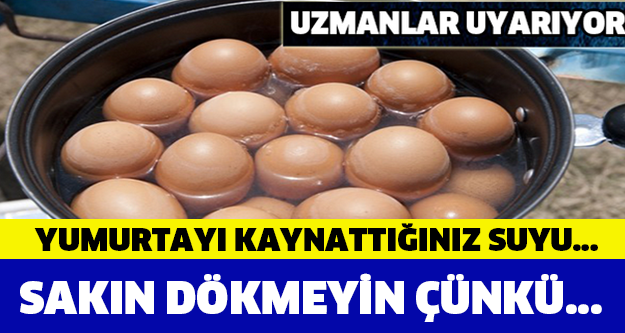 Yumurtayı kaynattığınız suyu sakın dökmeyin! Çünkü..