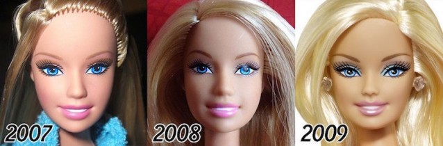 Görenleri Şok Eden Değişim.. Barbie'nin Yüzü 1956'dan 2015'e Kadar Nasıl Değişmiş!