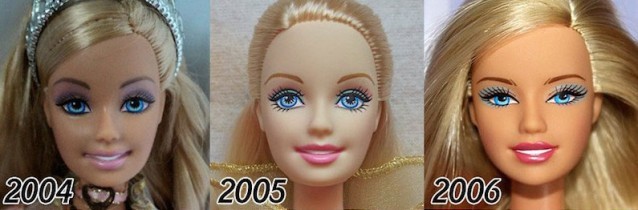 Görenleri Şok Eden Değişim.. Barbie'nin Yüzü 1956'dan 2015'e Kadar Nasıl Değişmiş!