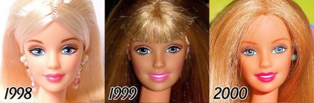 Görenleri Şok Eden Değişim.. Barbie'nin Yüzü 1956'dan 2015'e Kadar Nasıl Değişmiş!