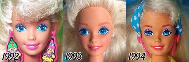 Görenleri Şok Eden Değişim.. Barbie'nin Yüzü 1956'dan 2015'e Kadar Nasıl Değişmiş!