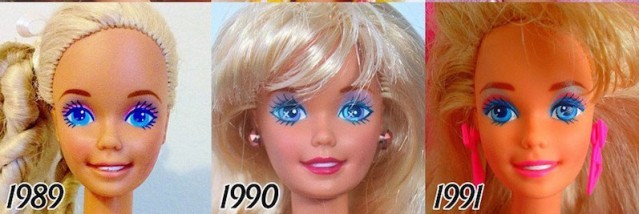 Görenleri Şok Eden Değişim.. Barbie'nin Yüzü 1956'dan 2015'e Kadar Nasıl Değişmiş!