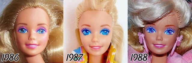 Görenleri Şok Eden Değişim.. Barbie'nin Yüzü 1956'dan 2015'e Kadar Nasıl Değişmiş!