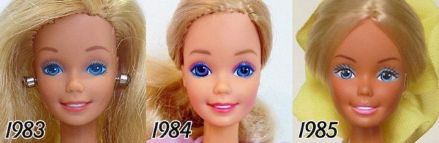 Görenleri Şok Eden Değişim.. Barbie'nin Yüzü 1956'dan 2015'e Kadar Nasıl Değişmiş!