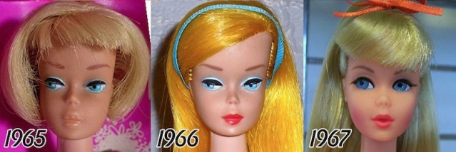 Görenleri Şok Eden Değişim.. Barbie'nin Yüzü 1956'dan 2015'e Kadar Nasıl Değişmiş!