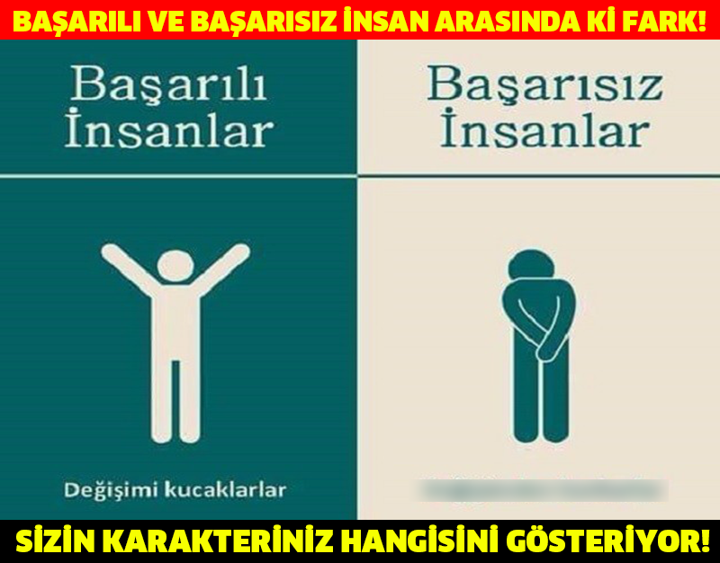 BAŞARILI VE BAŞARISIZ İNSAN ARASINDA Kİ FARK!SİZİN KARAKTERİNİZ HANGİSİNİ GÖSTERİYOR!