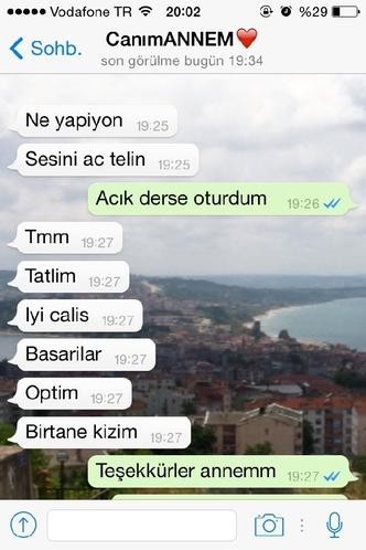 Ebeveynlerin whatsapp ile imtihanı