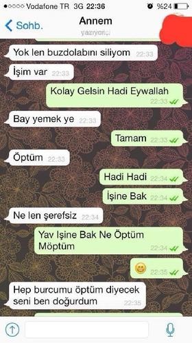 Ebeveynlerin whatsapp ile imtihanı