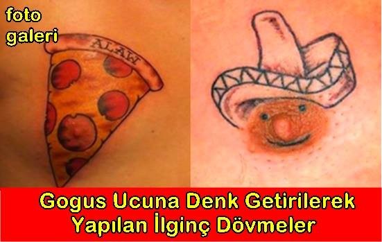 Gogus Ucuna Denk Getirilerek Yapılan İlginç Dövmeler