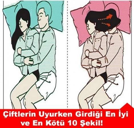 Çiftlerin Uyurken Girdiği En İyi ve En Kötü 10 Şekil