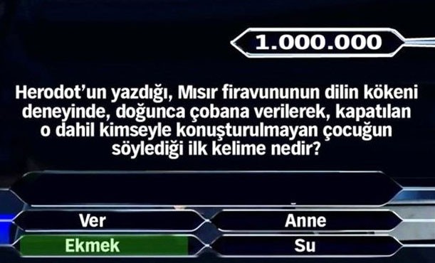 Kimsenin göremediği 1 milyon TL'lik sorular..!