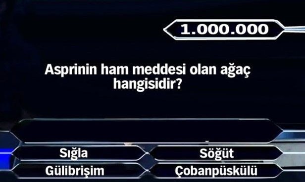 Kimsenin göremediği 1 milyon TL'lik sorular..!