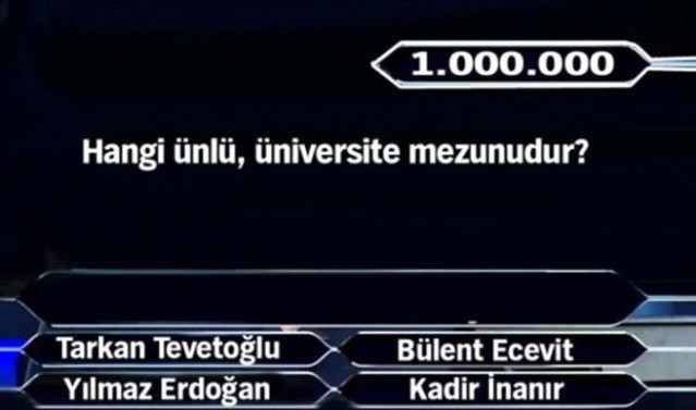 Kimsenin göremediği 1 milyon TL'lik sorular..!