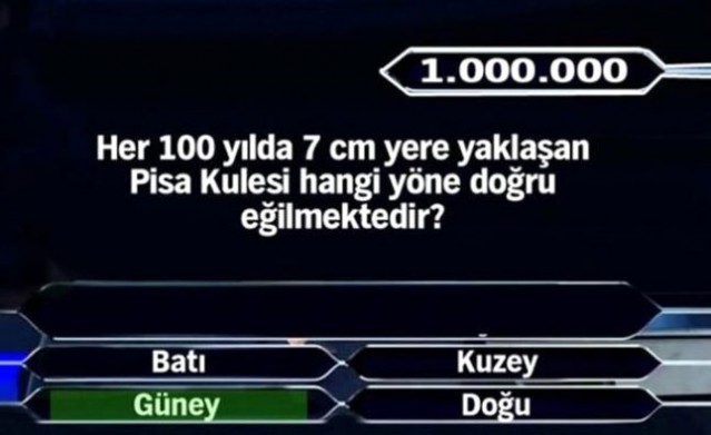 Kimsenin göremediği 1 milyon TL'lik sorular..!