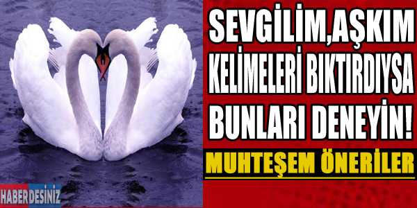 Sevgilim ,Aşkım kelimeleri bıktırdıysa bir de bunları deneyin!