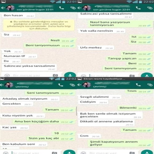 İŞTE O MİDE BULANDIRAN MESAJLAR!  WHATSAPP SAPIĞINDAN 10 YAŞINDAKİ KIZA CİNSEL MESAJLARI ŞOKE ETTİ! BEN SENİN YANINDA OLSAYDIM...