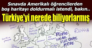 SINAVDA AMERİKALI ÖĞRENCİLERDEN BOŞ HARİTAYI DOLDURULMALARI İSTENDİBAKIN TÜRKİYE'Yİ NEREDE BİLİYORLARMIŞ