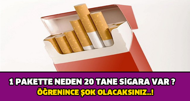 1 PAKETTE NEDEN 20 TANE SİGARA VAR HİÇ DÜŞÜNDÜNÜZMÜ ? MEĞERSE NEDENİ BUYMUŞ...