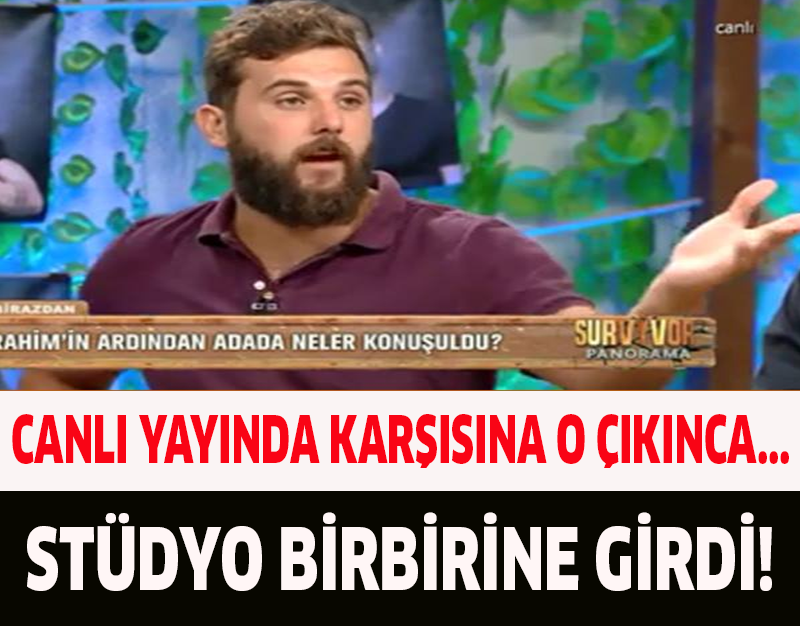 CANLI YAYINDA KARŞISINA O ÇIKINCA, STÜDYODA BİRBİRLERİNE GİRDİLER!