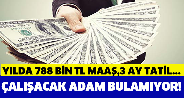 YILDA 788 BİN TL MAAŞ İLE ÇALIŞACAK KİMSEYİ BULAMIYOR!