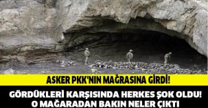 ASKER PKK’NIN MAĞARASINA GİRDİ! GÖRDÜKLERİ KARŞISINDA HERKES ŞOK OLDU! BAKIN NELER ÇIKTI…