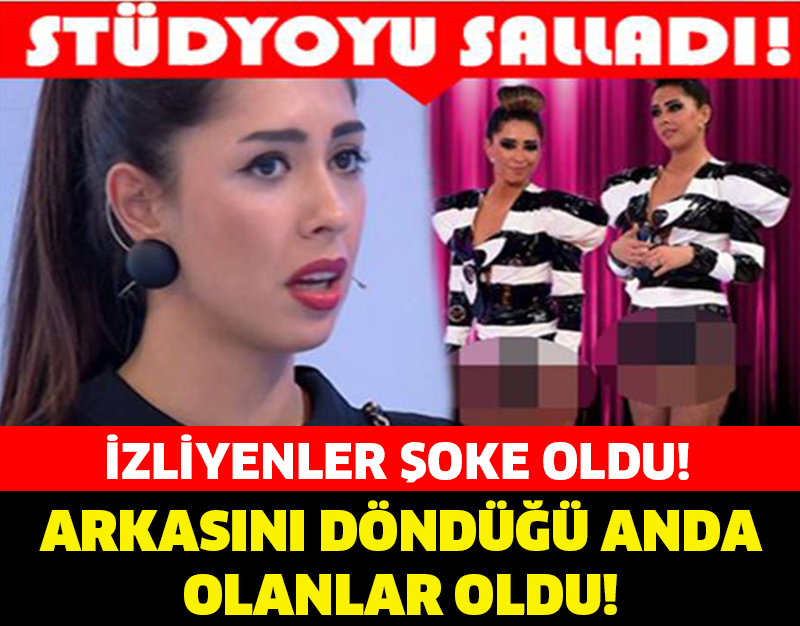 STÜDYOYU SALLADI! İZLEYENLER ŞOKE OLDU! ARKASINI DÖNDÜĞÜ ANDA OLANLAR OLDU!