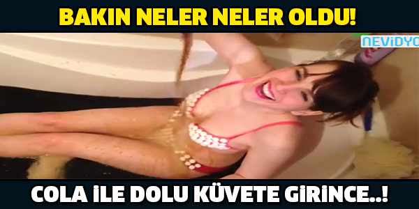 Kola dolu küvete böyle girince... Dehşete kapılacaksınız..!