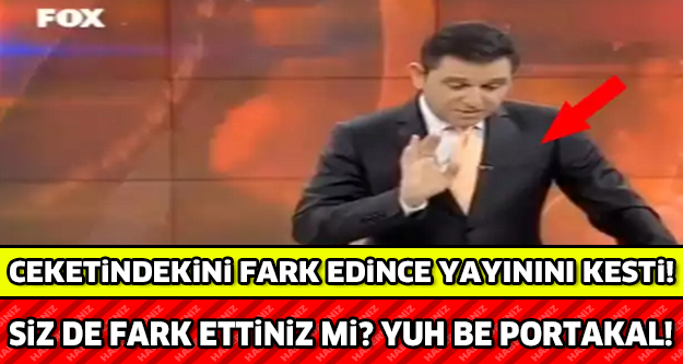 Fatih Portakal Ceketindekini Farkedince Yayını Kesti!