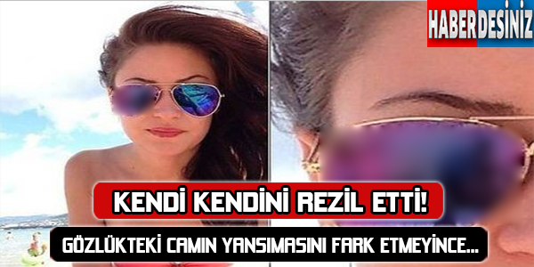 Kendi kendini rezil etti! Gözlükteki camın yansımasını fark etmeyince...