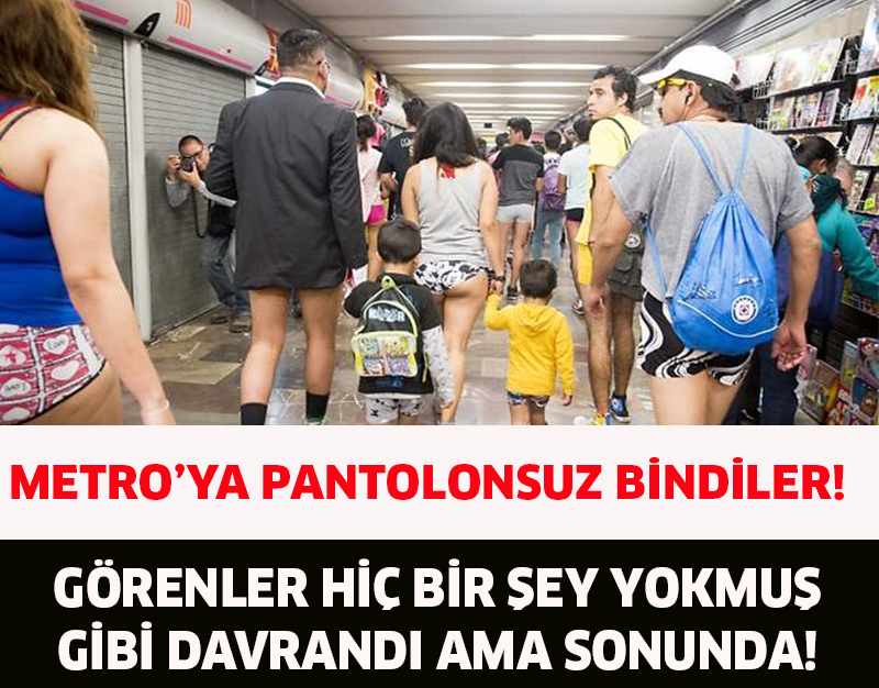 METRO'YA PANTOLONSUZ BİNDİLER!GÖRENLER HİÇ BİR ŞEY YOKMUŞ GİBİ DAVRANDI AMA SONUNDA...!