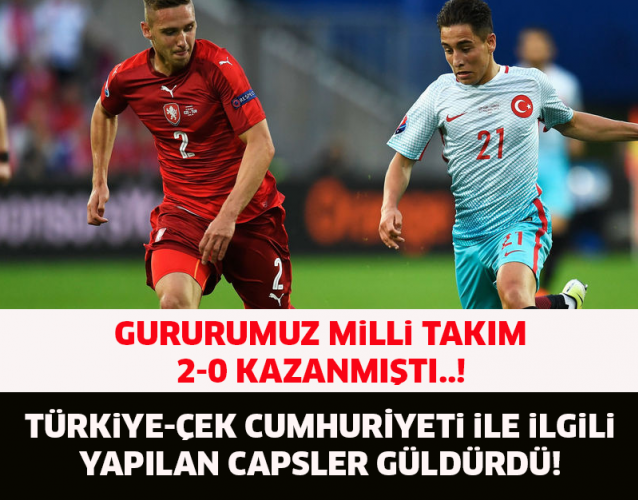 TÜRKİYE ÇEK CUMHURİYETİ MAÇININ ARDINDAN SOSYAL MEDYADA YAYILAN CAPSLER